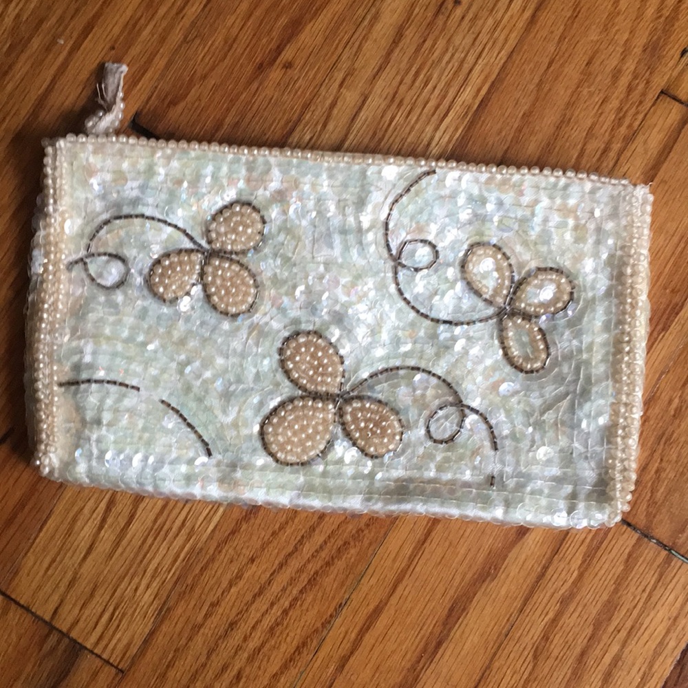 Sequin and pearl, vintage evening purse